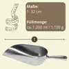 2er Set Futterschaufel Aluminium 1200 ml Mehlschaufel Produktbild-Vorschau 2
