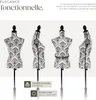 Mannequin de couture - motif floral noir/blanc Voir les images du produit 5