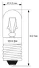 10er Set WireThinX Röhrenlampe 1,2 W, 12 V - Sockel E10 Produktbild-Vorschau 3