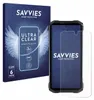 A product box and a screen protector on a phone. Produktbild-Vorschau