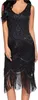 20er Jahre Charleston Pailletten Kleid Schwarz Flapper Produktbild-Vorschau 2