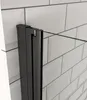76x80x195cm Schwarz Faltbar+drehbar 6mm Nano ESG Glas  Produktbild-Vorschau 8