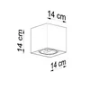 Deckenleuchte VALDE Beton 1xGU10 10W Beton 14x14x14cm Produktbild-Vorschau 4