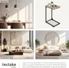 Collage of four interior design scenes and a product shot of a side table. Produktbild-Vorschau