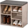 KESPER® Schuhschrank weiß gekälkt, mit Sitzkissen, 3 Fächer Produktbild-Vorschau 2