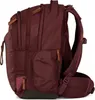 Side view of a burgundy backpack with brown leather accents. Anteprima dell’immagine prodotto