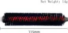 A close-up studio shot of a cleaning brush roller with measurements indicated. Produktbild-Vorschau