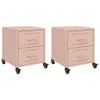 The Living Store Nachttische 2 Stk. Rosa 36x39x43,5 cm Produktbild-Vorschau 3
