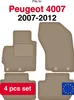 Beige Veloursmatten für: Peugeot 4007 Crossover (2007-2012) Produktbild-Vorschau 16