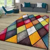 TT Home Wohnzimmer Teppich Bunt Kurzflor Wohnzimmerteppich Produktbild-Vorschau 1