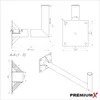 PremiumX 80cm Wandhalter Stahl Ø 60mm SAT Wand Halterung Produktbild-Vorschau 3