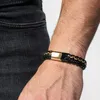 SERASAR | Bracciale in pelle da uomo [Acciaio] con doppia Anteprima dell’immagine prodotto 6