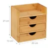 Relaxdays Schreibtisch Organizer, Ablage, 3 Schubladen, für Produktbild-Vorschau 4