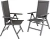 Two gray folding garden chairs are shown against a white background. Anteprima dell’immagine prodotto