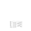 Line drawing of a table with dimensions indicated. Voir les images du produit