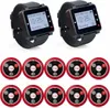 A set of restaurant pagers, including two watch receivers and multiple call buttons, arranged on a white background. Náhled obrázku produktu