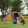 Outsunny tunnel tent, campingtent voor 4 personen, met 2 Productafbeelding-voorbeeld 2