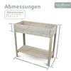 holz4home® Hochbeet inkl. Vlies-, Einlegevlies Naturholz Produktbild-Vorschau 7