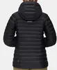 Back view of a person wearing a black hooded jacket. Produktbild-Vorschau