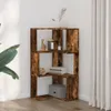 vidaXL Rohový regál 3 police údený dub 50x50x102 cm Náhľad obrázku produktu 3