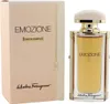Eau de Parfum Emozione von Salvatore Ferragamo neben passender roséfarbener Verpackung mit goldenen Details. Anteprima dell’immagine prodotto