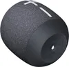 A close-up, angled view of a portable Bluetooth speaker. Produktbild-Vorschau