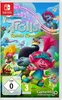 The image shows the front cover of the Nintendo Switch game 'Trolls Remix Rescue'. It features characters from the Trolls franchise, along with game title and logos. Produktbild-Vorschau