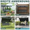 UISEBRT Balancelle hollywoodienne 3 places anthracite, Voir les images du produit 7