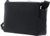 A black Lacoste bodybag reporter bag is shown from a side angle against a white background. Voir les images du produit