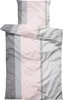 4 teilig Bettwäsche 135x200 cm rosa grau gestreift Produktbild-Vorschau 1