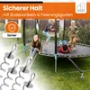 NewHabitat | 4x Erdanker Bodenanker Silber inkl. Gurte Produktbild-Vorschau 3