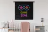 MuchoWow® Wandteppich Wandbehang Controller - Spiel - Neon Produktbild-Vorschau 1