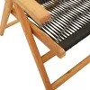 vidaXL Chaises de jardin 2 pcs. noir bois massif acacia et Voir les images du produit 10