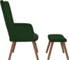 vidaXL Relaxsessel mit Hocker Dunkelgrün Samt Produktbild-Vorschau 2