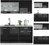 Singleküche Vicco R-Line Schwarz Hochglanz 140 cm , AP Produktbild-Vorschau 10