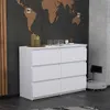 Commode 6 tiroirs Blanc Mat 100x33,5x71,5 Sideboard Armoire Voir les images du produit 10