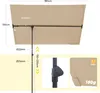 Sekey Sonnenschirm 180×130 cm Rechteckig, Höhenverstellbar Produktbild-Vorschau 6