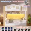 Etagenbett mit hydraulischem Stauraum, LED-Beleuchtung und Produktbild-Vorschau 3