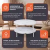 SalesFever Couchtisch rund | mit 2 Ablagen | Glasplatte Produktbild-Vorschau 2