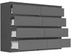 Nowoczesna Komoda 140Cm Szafka 8 Szuflad R-140-S8 Antracyt Podgląd zdjęcia produktu 5