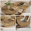 Tribesigns Runde Couchtisch, 2-Tier Couchtisch mit Produktbild-Vorschau 9