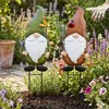 2er Set Gartenstecker Zwerg H48cm Metall Beetstecker Gnom Produktbild-Vorschau 1