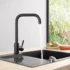 Cecipa Küchenarmatur Schwarz 7-Form, Wasserhahn Küche 360° Produktbild-Vorschau 4