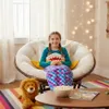 Meerjungfrau Decke Schwanz Kuscheldecke Kinder Mädchen Lila Produktbild-Vorschau 10
