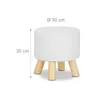 Relaxdays Hocker Kunstleder, gepolstert, 4 Holzbeine, Produktbild-Vorschau 4