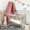Dosel para cuna Rosa palo con aplicación dorada, sin barra Vista previa de la imagen del producto 5