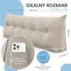 Poduszka pod plecy ELONEO o szerokości 140 cm, poduszka Podgląd zdjęcia produktu 3
