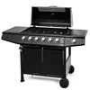 Mocny grill gazowy LEHMANN VEGAS BLACK 6+1 żeliwny ruszt Podgląd zdjęcia produktu 3