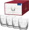 A set of four shot glasses with a festive design, presented in their original packaging. Náhled obrázku produktu
