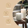 HORECA CANDLES Bougies cylindriques ivoire Ø 6 x 12 cm, lot Voir les images du produit 6